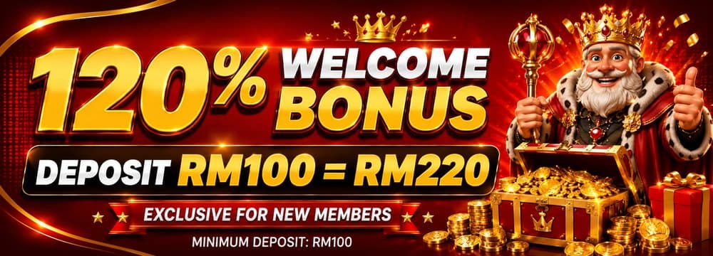KBAC888 120% Welcome Bonus β Deposit RM100 Get RM220